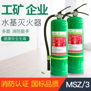 手提式水基型灭火器MSZ/3(3L)绿色 普龙牌消防设备批发厂家直销